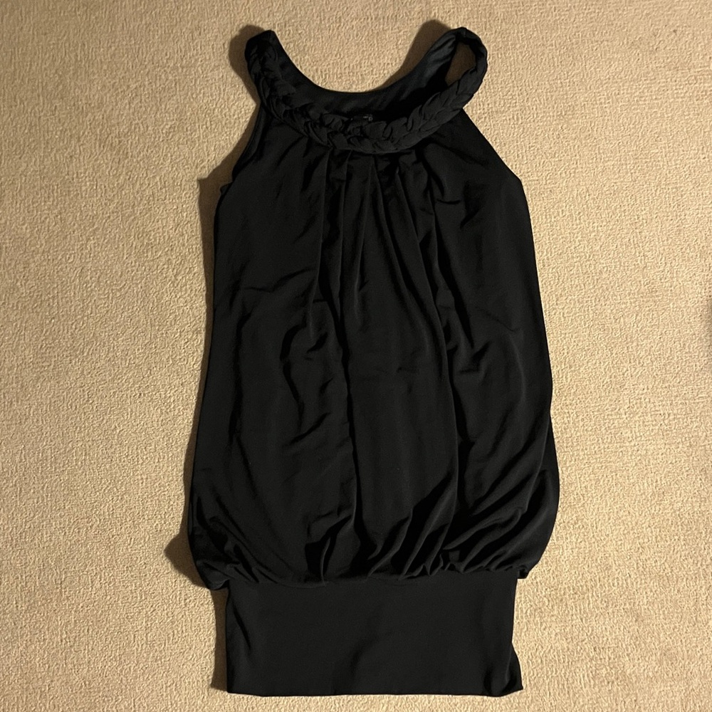 A. Byer Black Mini Bubble Dress